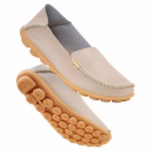 woman shoe no slip genuine leather walking sneakers