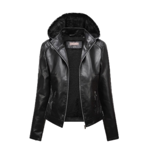 womens faux leather jackets and coats long sleeve jacket